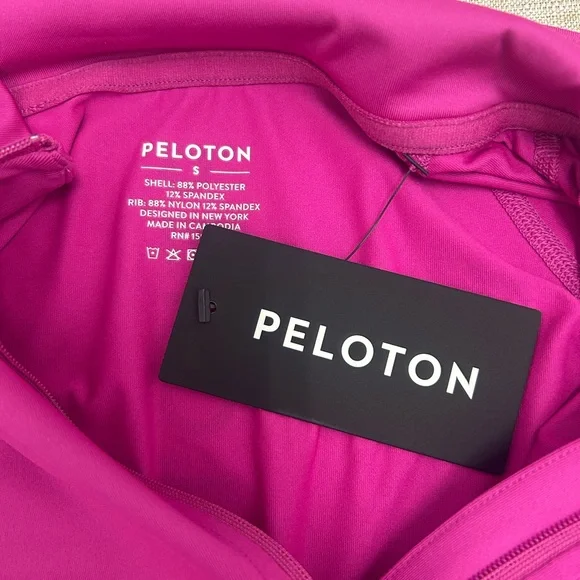 Peloton Women's Magenta Quarter-Zip Sweatshirt - Picture 11 of 12